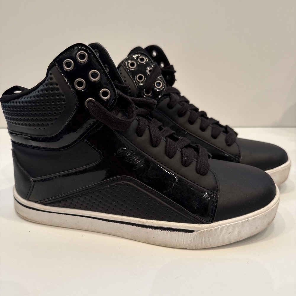 PASTRY WOMEN'S BLACK HIP HOP DANCE SHOES SNEAKERS POP TART SIZE 7.5